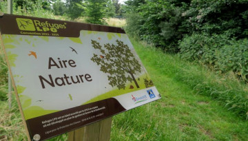 Panneau Refuge collectivité de l'Aire Nature de Steenvoorde © Nord Littoral