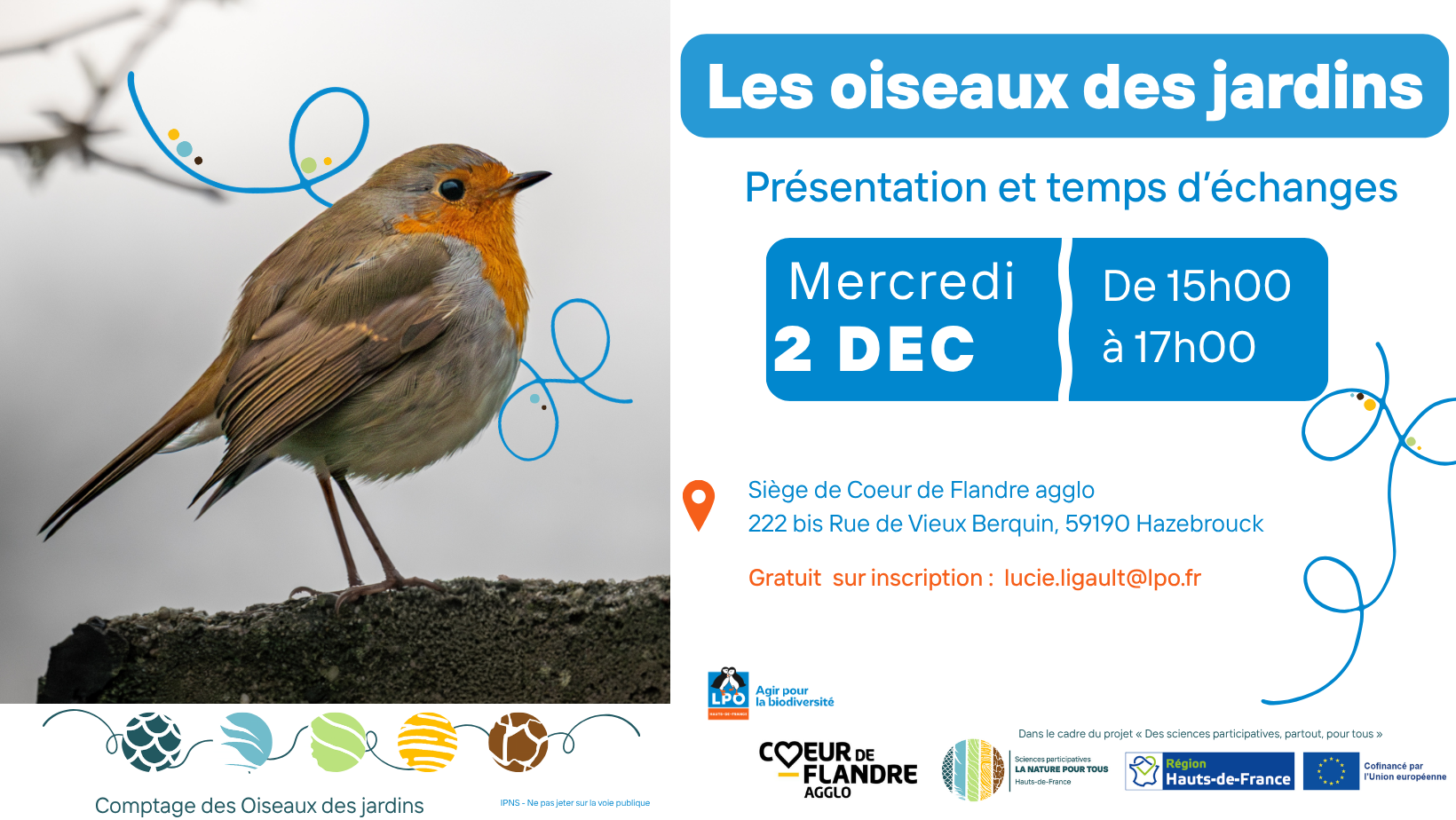 Sciences participatives : Oiseaux des jardins