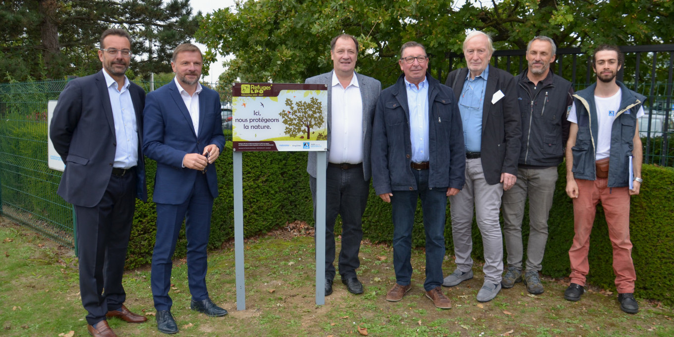 Inauguration du Refuge LPO du siège social de Kingfisher France à Templemars © LPO Nord