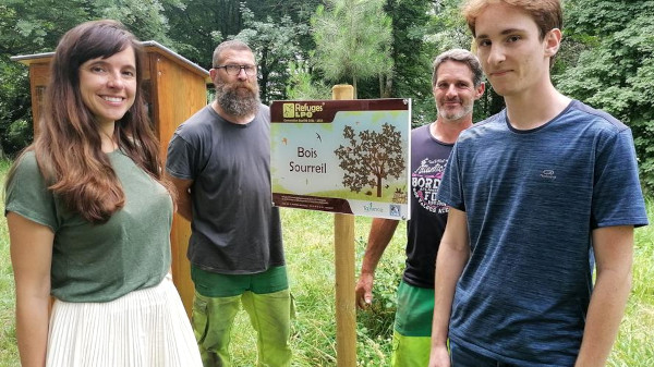 panneau Refuges LPO au bois de Sourreil