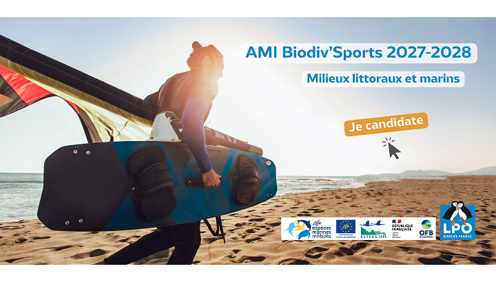 Appel à manifestation d'intérêt Biodiv'Sports 2027-2028 : milieux littoraux et marins