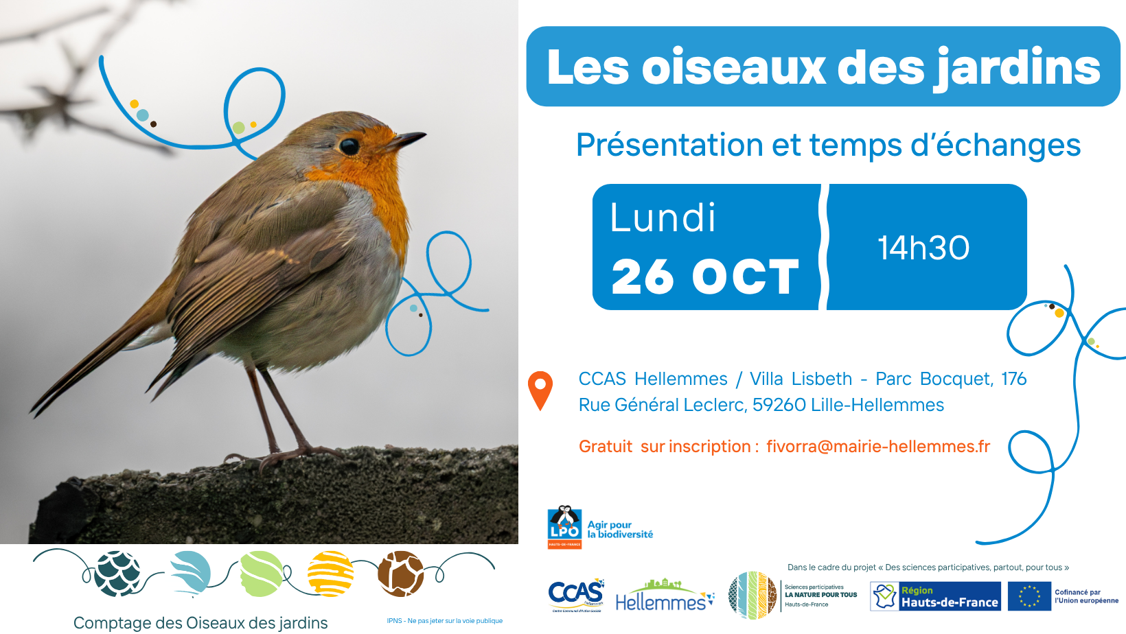Sciences participatives : Oiseaux des jardins