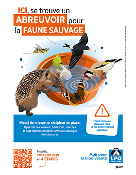 Affichette "Des abreuvoirs pour la faune sauvage"