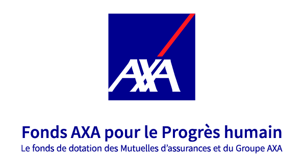 logo AXA : fonds AXA pour le progrès humain / le fonds de dotaiton des mutuelles d'assurances et du groupe AXA