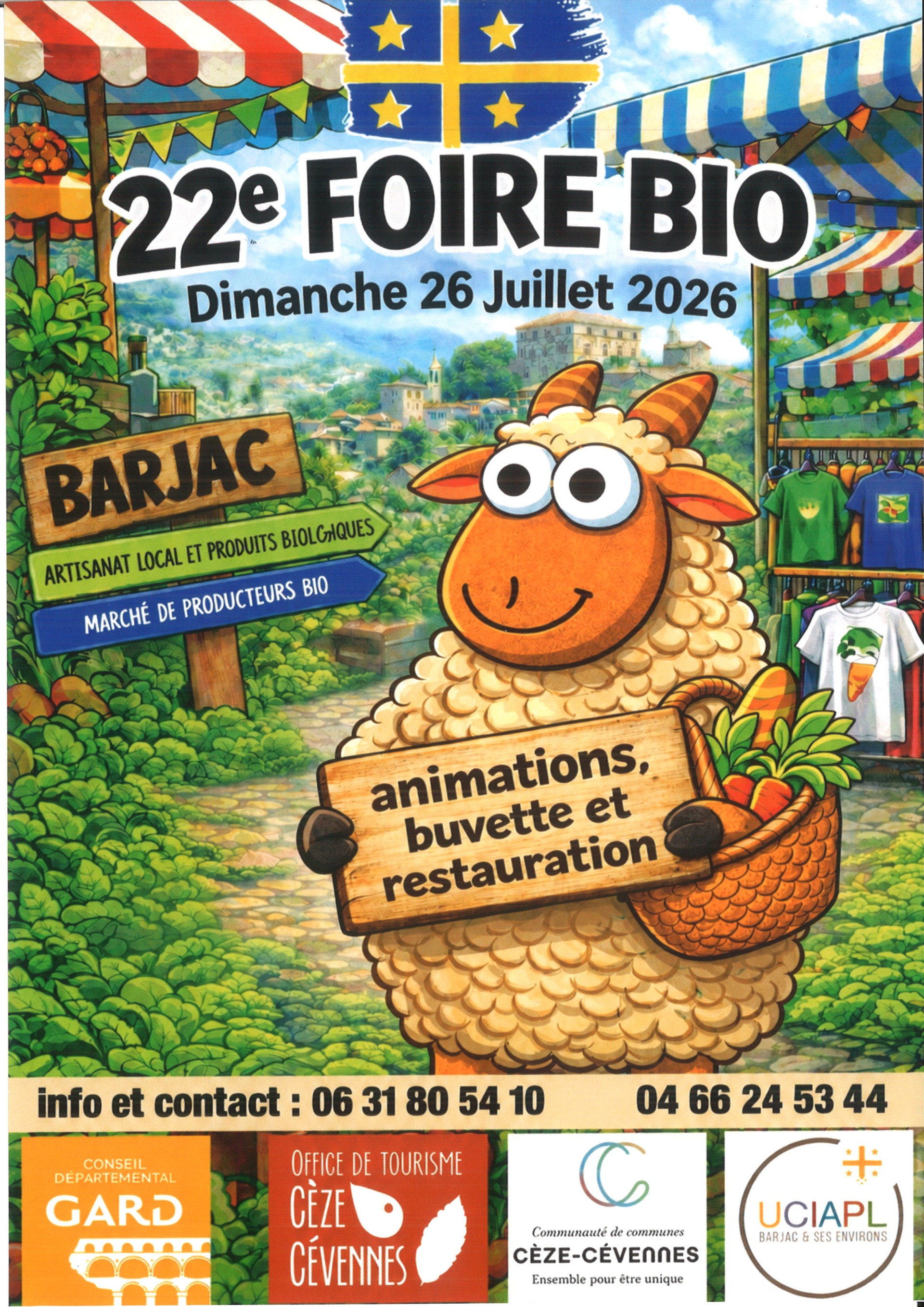 Stand, atelier et conférence à la foire bio de Barjac