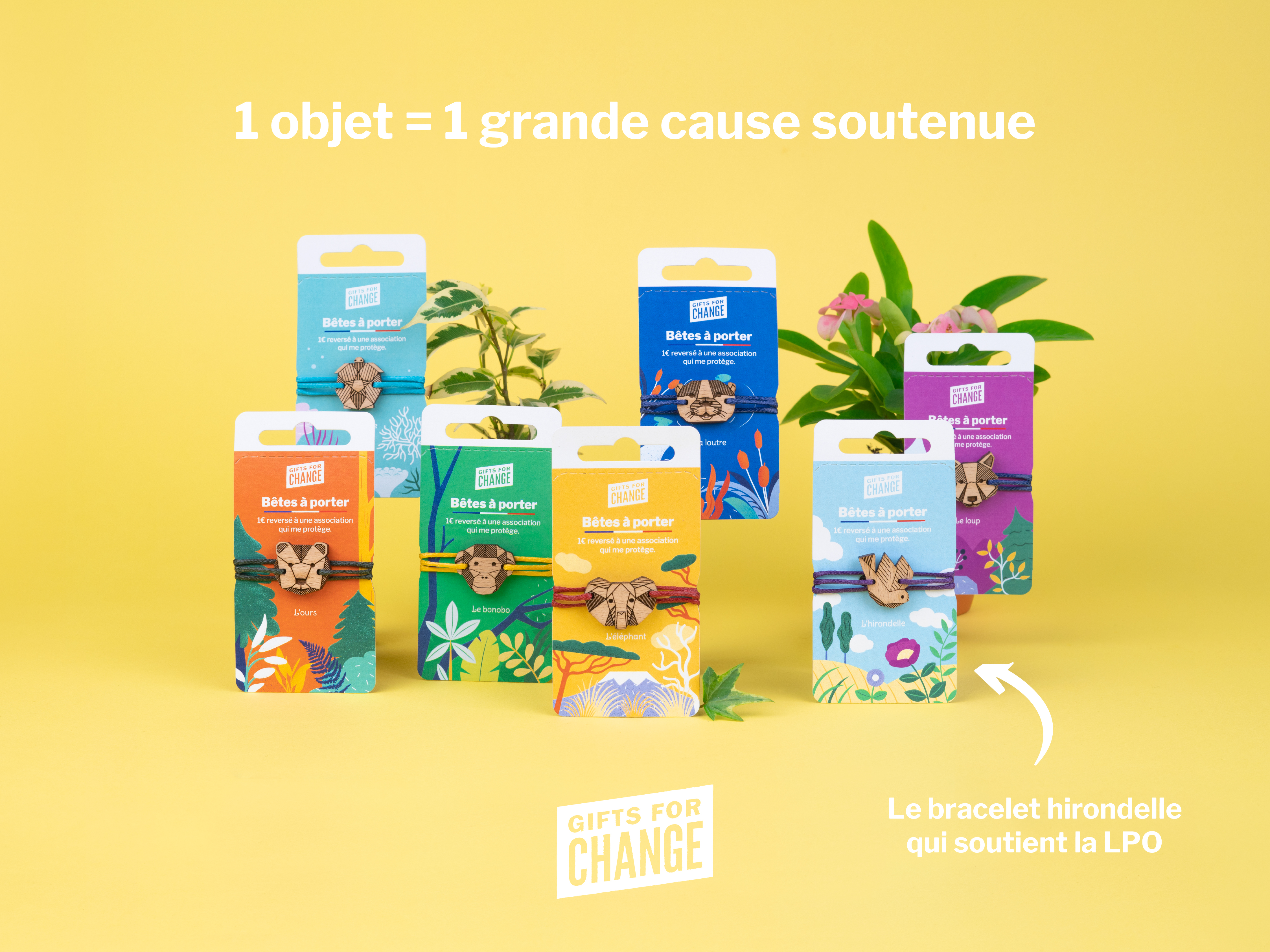Collection des bracelets "Gifts for change"