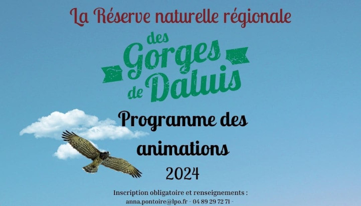 RNR des gorges de Daluis : Programme des animations 2024