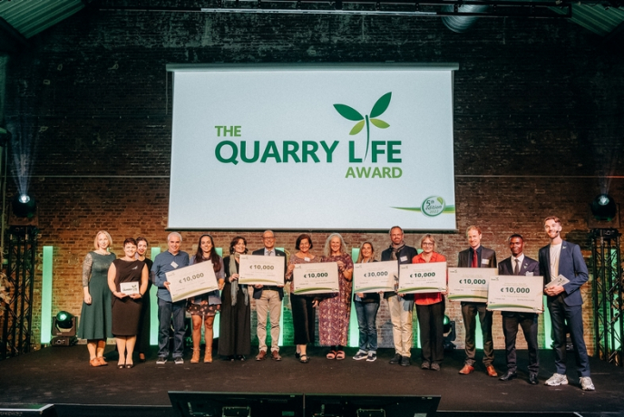 Lauréats à la remise du prix Quarry Life Awards 2022