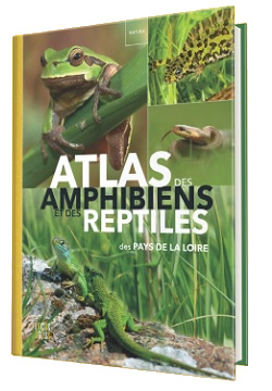 Atlas des amphibiens et des reptiles des Pays de la Loire : couverture de l'ouvrage qui paraîtra en mars 2022