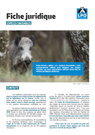 première page de la fiche juridique "espèces chassables"
