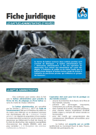 première page de la fiche juridique "les battues"