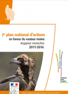 Couverture du 2e plan national d'actions en faveur vautour moine (Aegypius monachus)