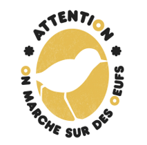 logo : Attention on marche sur des oeufs