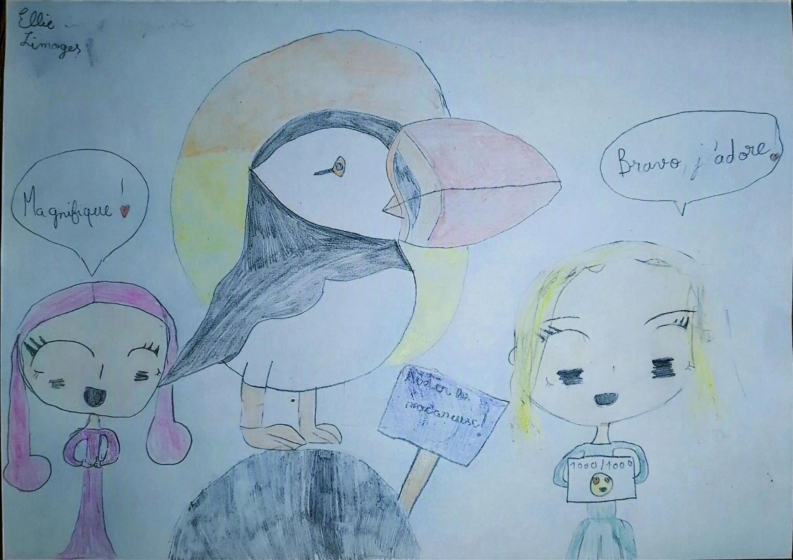 Dessin Macareux par milliers - &copy;Ellie.JPG