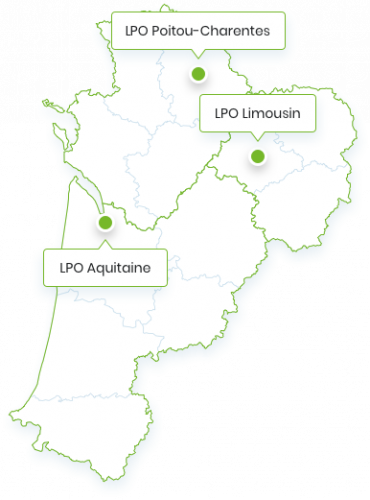 carte des LPO en Nouvelle-Aquitaine