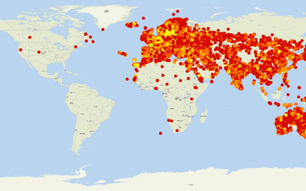 Carte de présence mondiale