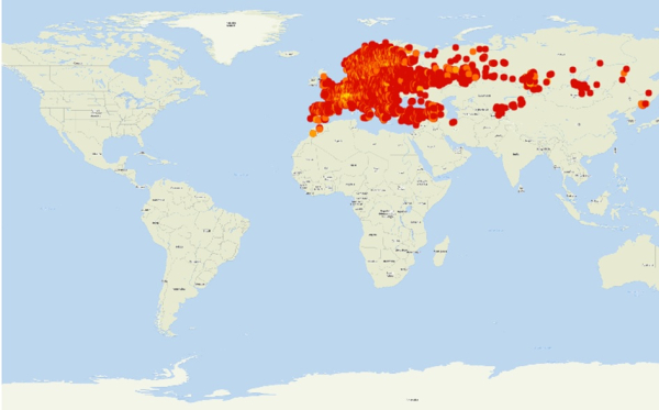 Répartition mondiale du Demi-argus