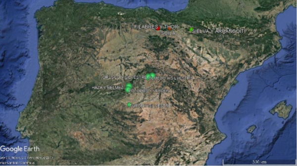 Nouveaux territoires occupés en Espagne durant le LIFE Bonelli