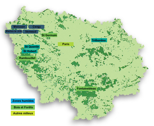 Carte de l'Île-de-France
