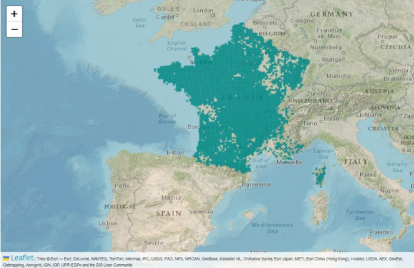 Carte répartiton des genets en France