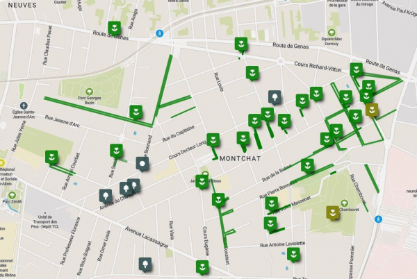 Cartographie des jardins de trottoir