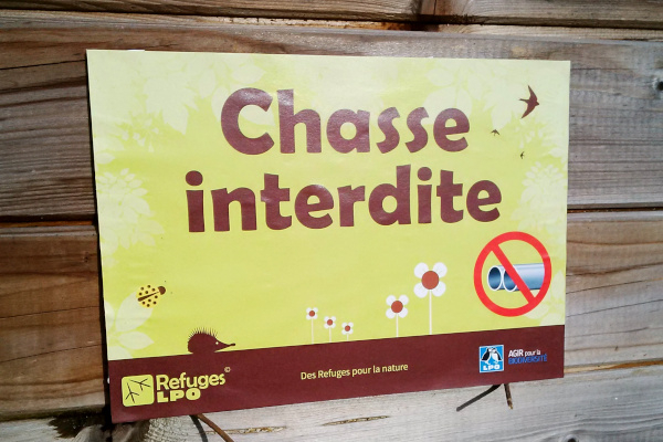 Panneau Refuge Chasse interdite