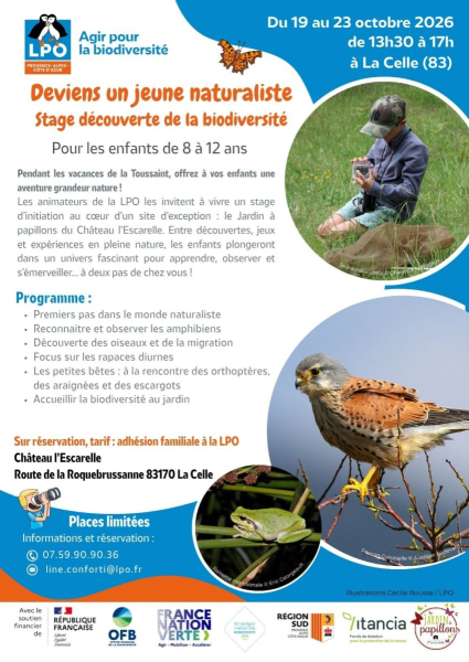 Affiche de stage LPO PACA