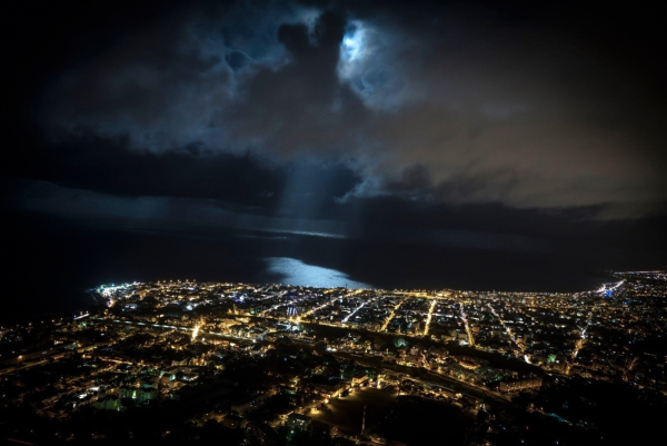 Pollution lumineuse sur l'&icirc;le de La R&eacute;union