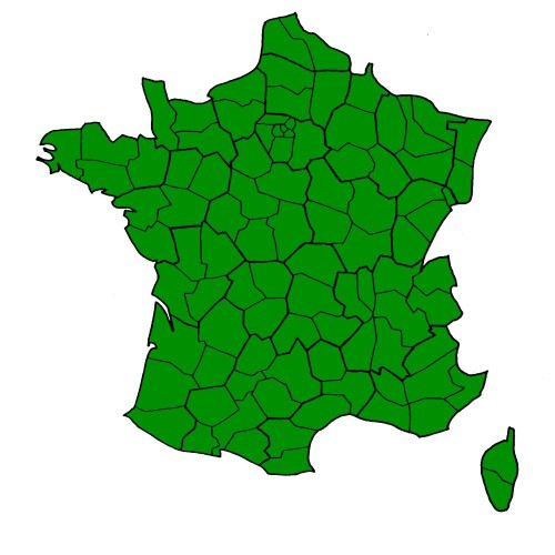 Carte extraite des cahiers de la surveillance 2010