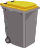 Illustration : poubelle jaune