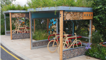 Garage à vélo extérieur en bois