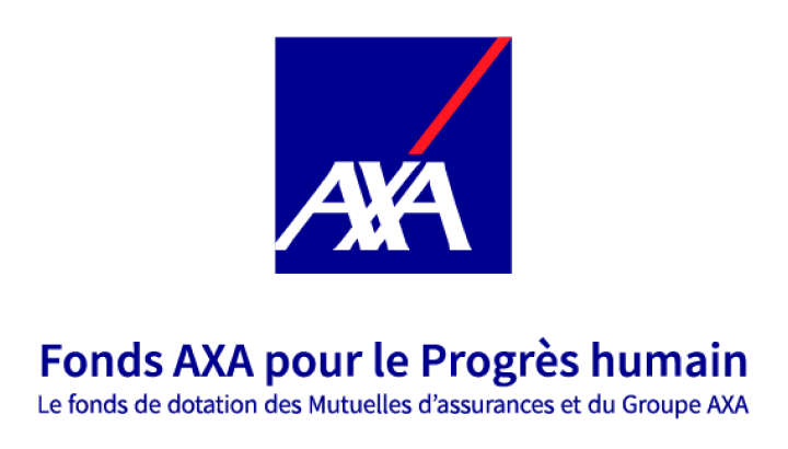 logo AXA : fonds AXA pour le progrès humain / le fonds de dotaiton des mutuelles d'assurances et du groupe AXA