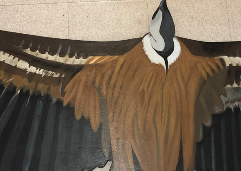 Costume et maquette de Vautour faune